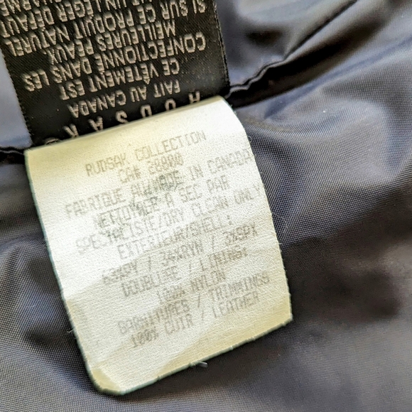 Rudsak fall coat, nylon with leather accents. Size medium. - Picture 5 of 6